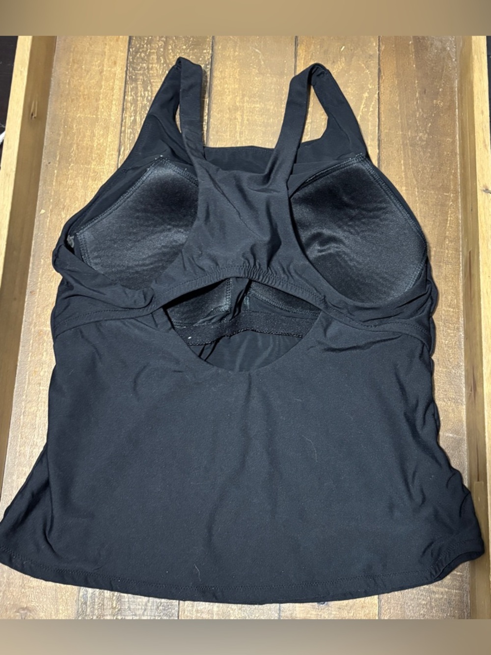 Calia Black Swim Tankini Top, Black, Large - Picture 4 of 4